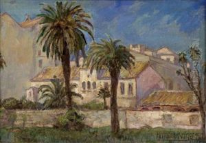 Sudlandisches Dorf by Hermann (August) Kruger