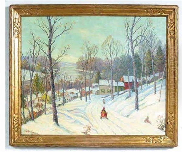 Winter Along The River Town - view 1