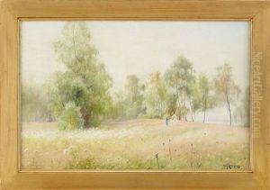 Mor Och Barn I Blommande Ang Mor Och Barn I Blommande Ang