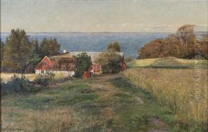 Aftonsol. Vid Arild Pa Kullahalvon Med Utsikt Over Skalderviken by Olof Krumlinde