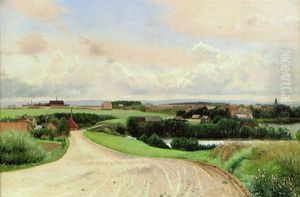 Utsikt Over Laholm by Olof Krumlinde