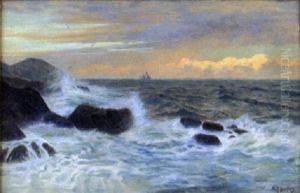 Segelfartyg Utanfor Klippig Kust (kullen?) Segelfartyg Utanfor Klippig Kust (kullen?)