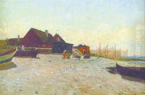 Motiv Fran Molle Hamn, I Forgrunden Tva Lekande Barn - view 1