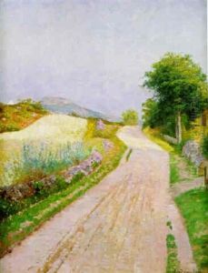 Blomsterkantad Sommarvag