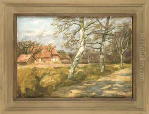 Landschaft Mit Birken by Karl Krummacher