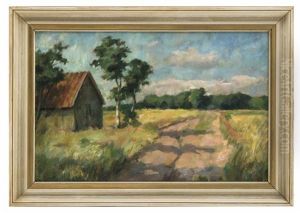 Feldweg Mit Kate by Karl Krummacher