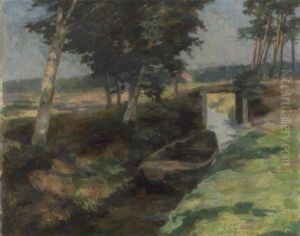 Sommerliche Moorlandschaft Bei Worpswede by Karl Krummacher