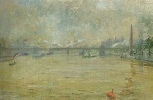 A View Of The Thames by Oskar Kruse-Lietzenburg