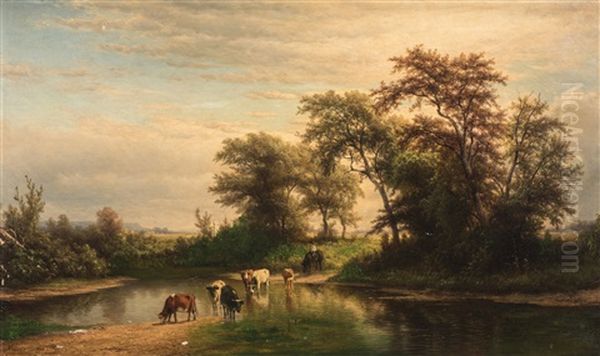 Landscape W/ Cows - view 1