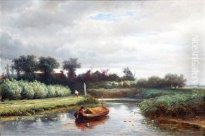 Summer Landscape Along A Canal