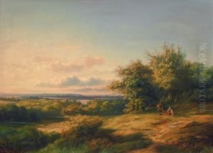 Summer Landscape With Figures by Hendrik Dirk Kruseman van Elten