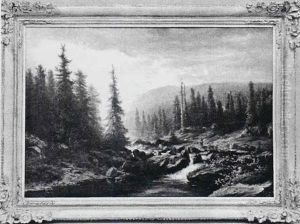 Sunny Landscape With Two Fishermen And Rapids At Foreground by Hendrik Dirk Kruseman van Elten