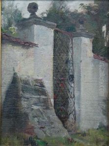 Ol Auf Leinen Auf Holz by Carl Johann Becker-Gundahl