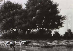 Fluslandschaft Mit Vieh by Hendrik Dirk Kruseman van Elten