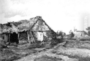Thatched Cottage In A Landscape Thatched Cottage In A Landscape