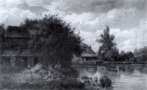 Farmyard Beside A Pond - view 1