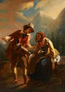 Serenade Sur Fond Des Alpes Italiennes by Cornelis Kruseman