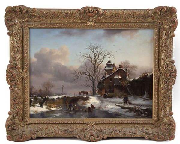 Figures Skating On A Frozen River - view 1