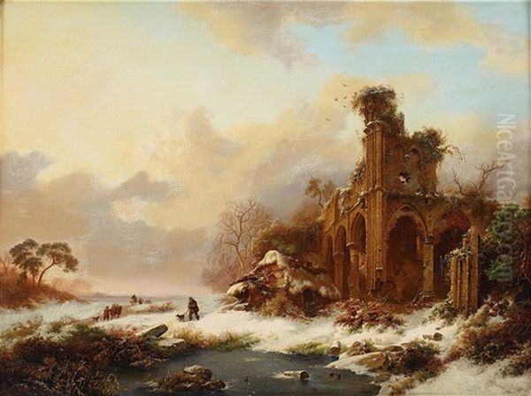 Winter Landscape With Castle - view 1
