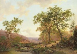 Weite Landschaft Im Abendlicht