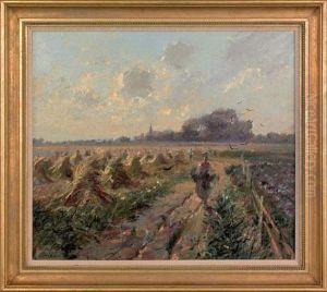 Landscape With Figures by Hans Josef Becker-Leber