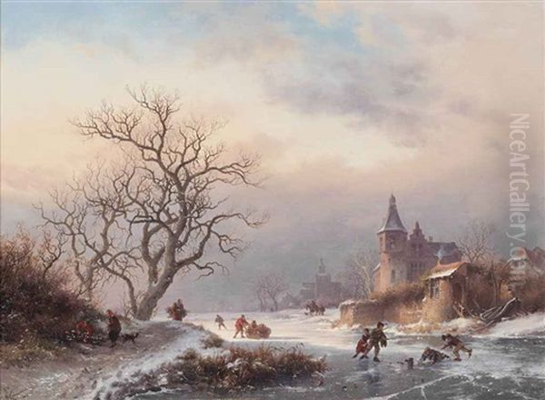 Skaters Playing On A Dutch Waterway - view 1