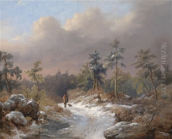 Wanderer Mit Hund Am Heimwg (study) - view 1