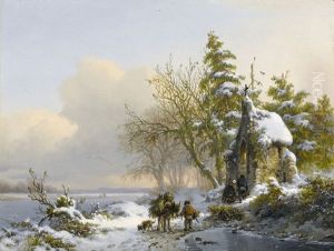 Winterlandschaft An Zugefrorenem See Winterlandschaft An Zugefrorenem See