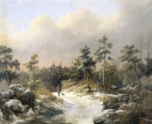 Landschap Met Reiziger Landschap Met Reiziger