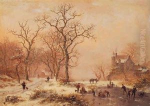 Ice Skating by Frederik Marinus Kruseman