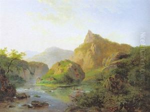 Rotslandschap Met Bergrivier