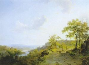 Zomerlandschap Met Herder Zomerlandschap Met Herder