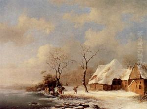 Woodgatherers In A Winter Landscape