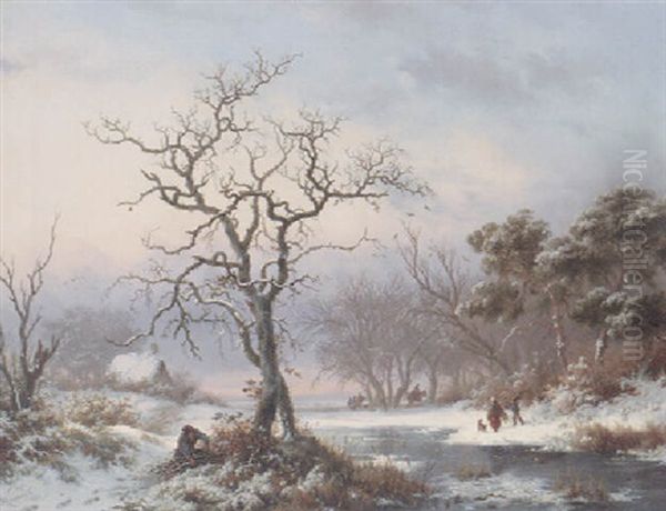 Faggot Gatherers In A Winter Landscape - view 1