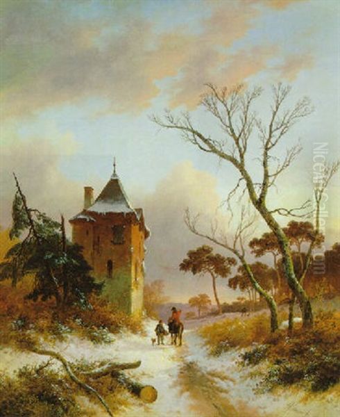 Winterlandschaft Mit Figurlicher Staffage - view 1