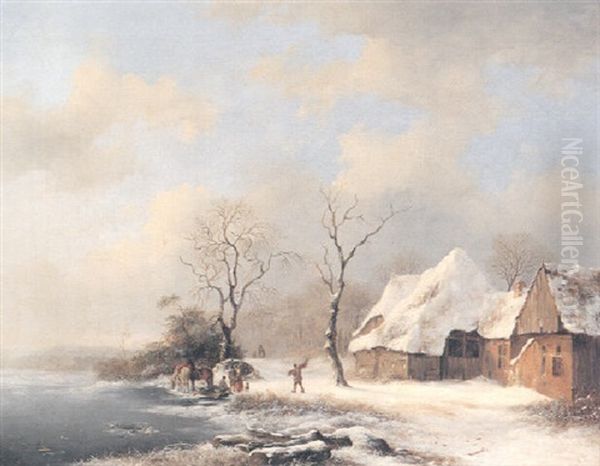 Winter Landscape With Figures - view 1