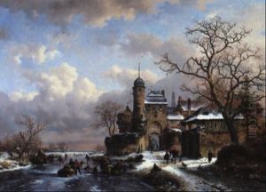A Winter Landscape With Figures