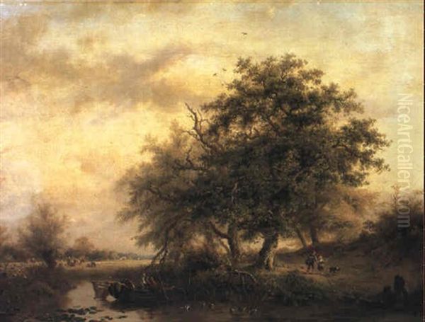 Figures In A Summer Landscape - view 1