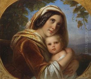 Mother And Child by Jan Adam Janszoon Kruseman