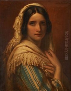 Jeune Femme De Profil by Jan Adam Janszoon Kruseman