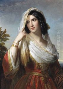 An Oriental Beauty by Jan Adam Janszoon Kruseman