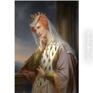 A Portrait Of A Noble Lady by Jan Adam Janszoon Kruseman