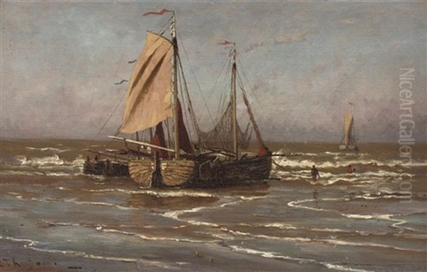 Boats In The Surf - view 1