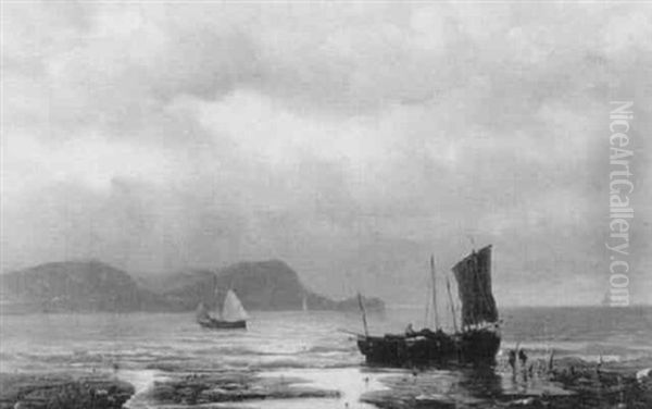Beached Vessels At Sunset - view 1