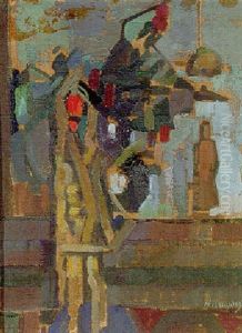 Stilleven Schoorsteenhoekje by Herman Kruyder