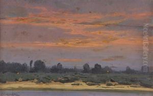Sunset by Konstantin Yakovlevich Kryzhitsky
