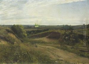 Landscape With Church by Konstantin Yakovlevich Kryzhitsky