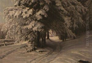 Winter Forest by Konstantin Yakovlevich Kryzhitsky