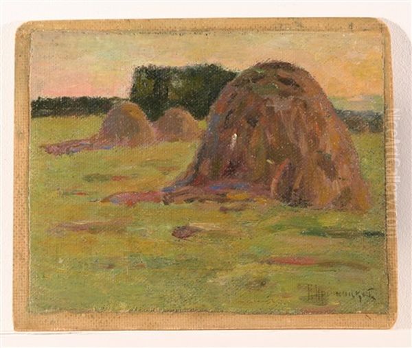 Haystacks In A Field - view 1