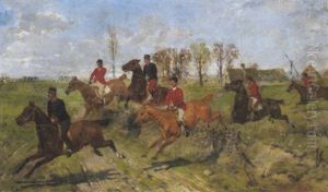 Parforcejagd by Lajos Kubanyi